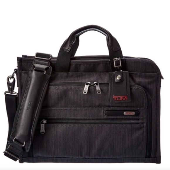 TUMI Slim Deluxe Portfolio
263110 D4 Men’s Nylon/Canvas Briefcase Laptop Bag - Picture 1 of 15